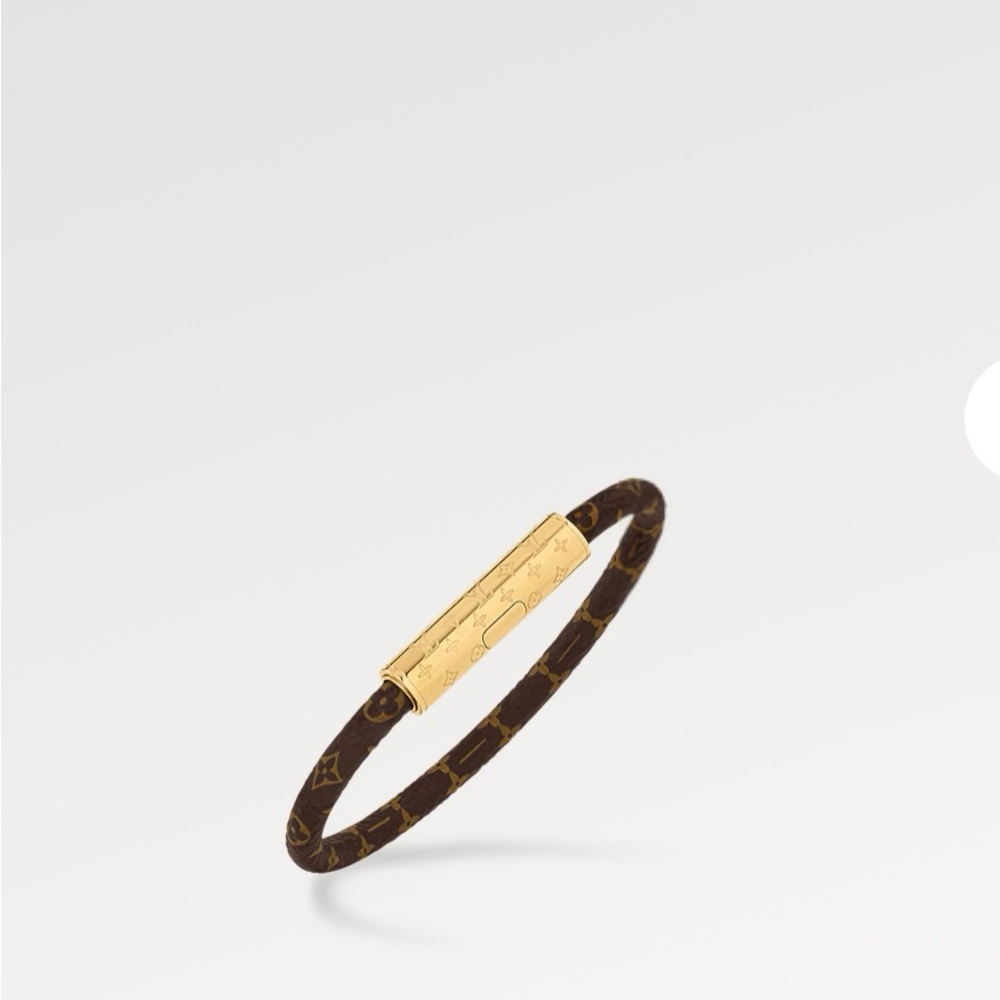 Louis Vuitton Gold and Brown Monogram Bracelet
